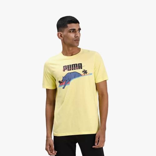 Puma Imprimé Graphique T-shirt Col Rond Homme